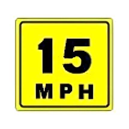 MPH Advisory Plate (Yellow)