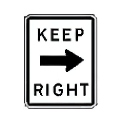 KEEP (Arrow, East) RIGHT