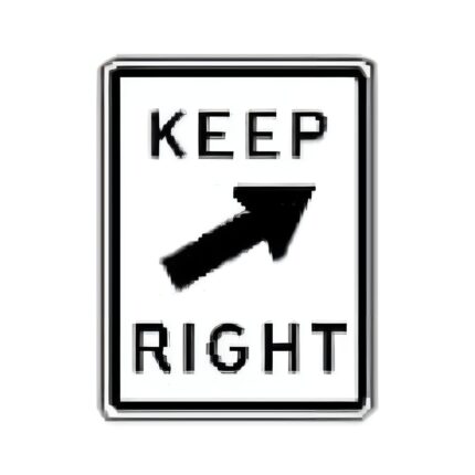 KEEP (Arrow, Northeast) RIGHT