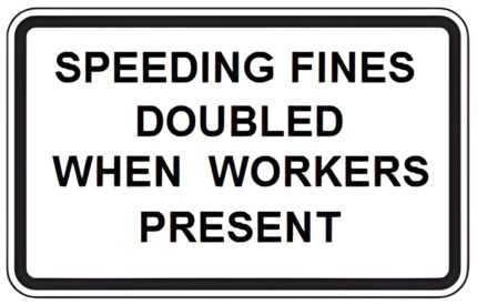 Speeding Fines Doubled When Workers Present