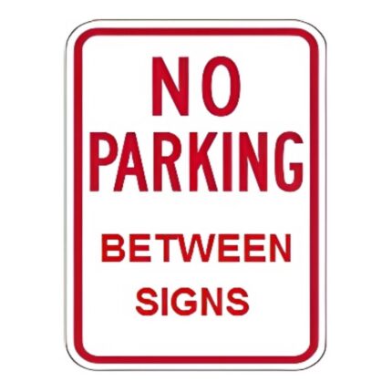 No Parking Between Signs