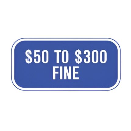 $50 to $300 FINE, Blue