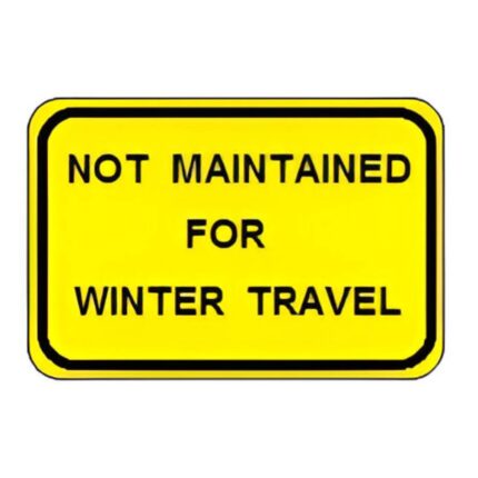 Not Maintained for Winter Travel