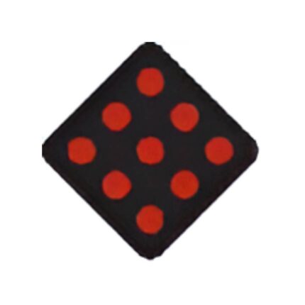 End of Road Marker (Red Reflectors on Black)