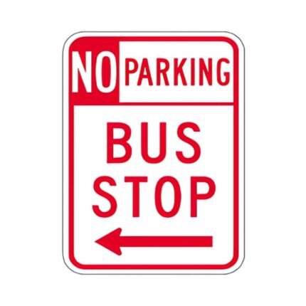 No Parking Bus Stop (Block Style)