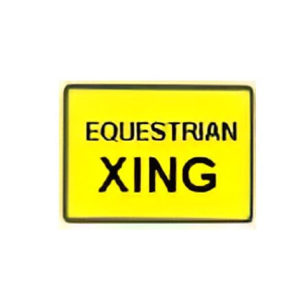 Equestrian Xing plate
