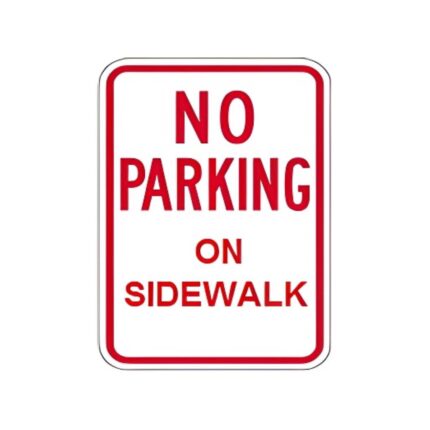 No Parking on Sidewalk