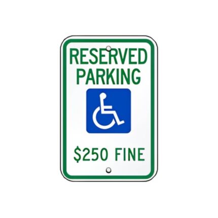 Handicap Sign with Fine