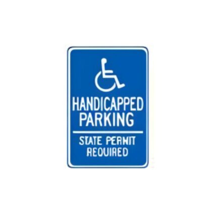 Handicap Parking State Permit, Blue