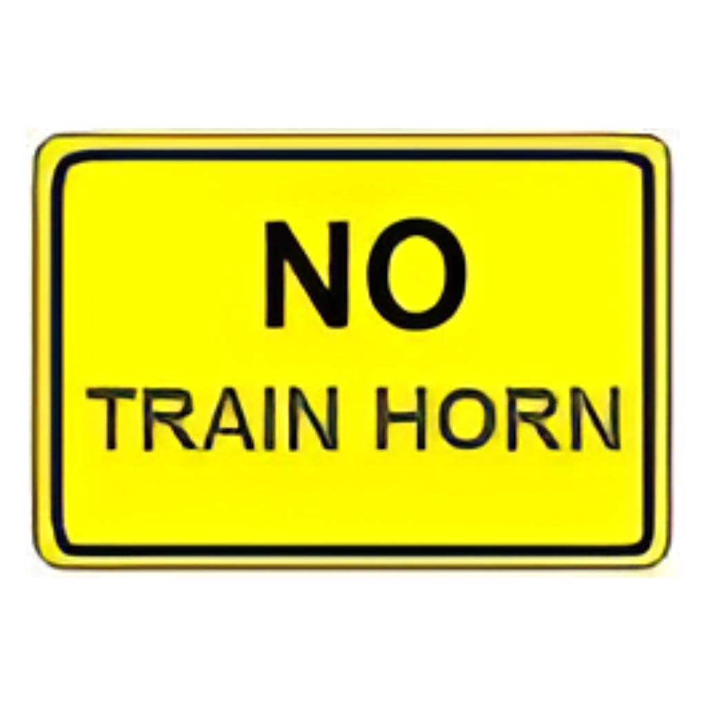 No Train Horn plate