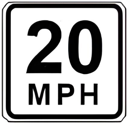 Advisory Speed Plate
