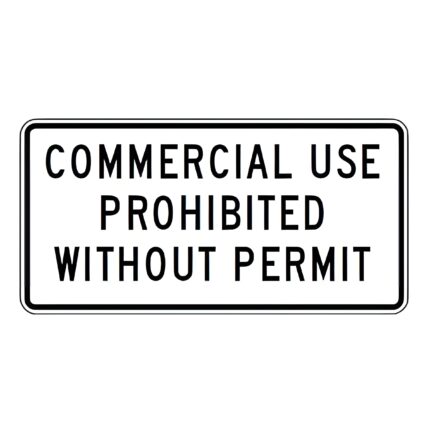 Commercial Use Prohibited Without Permit