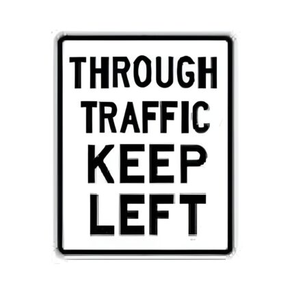 Through Traffic Keep Left
