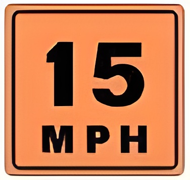 MPH Advisory Plate (Orange)