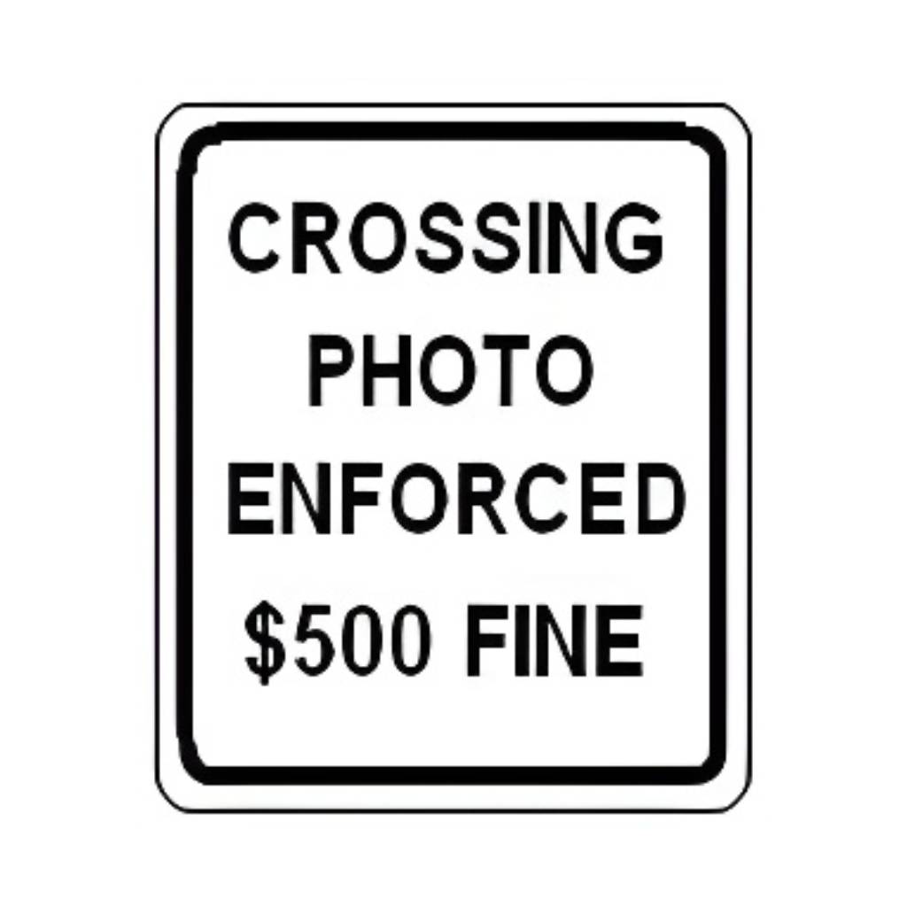 crossing photo enforced 500 fine