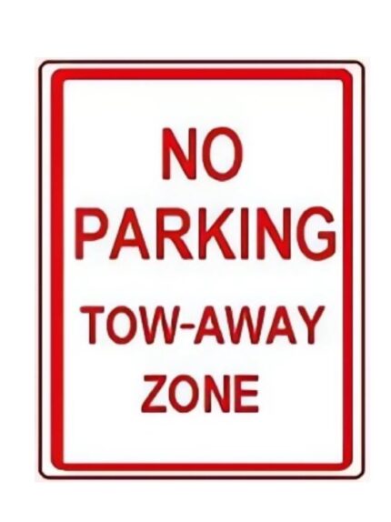 No Parking Tow Away Zone