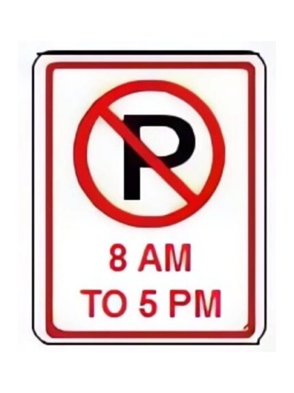 No Parking sym - with Times