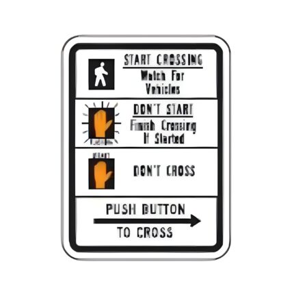 Educational Crosswalk Sign with Arrow