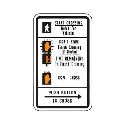 Educational Crosswalk Sign with Arrow