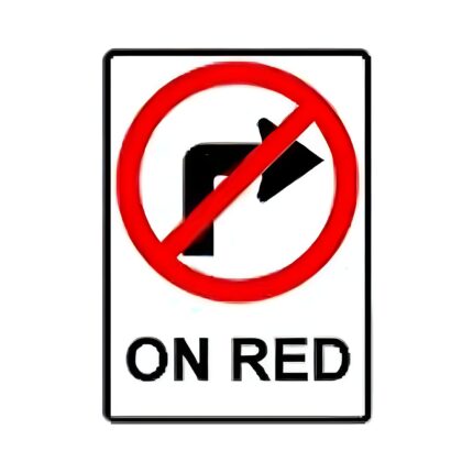 No Right Turn symbol On Red