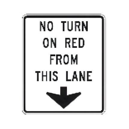 No Turn On Red From This Lane
